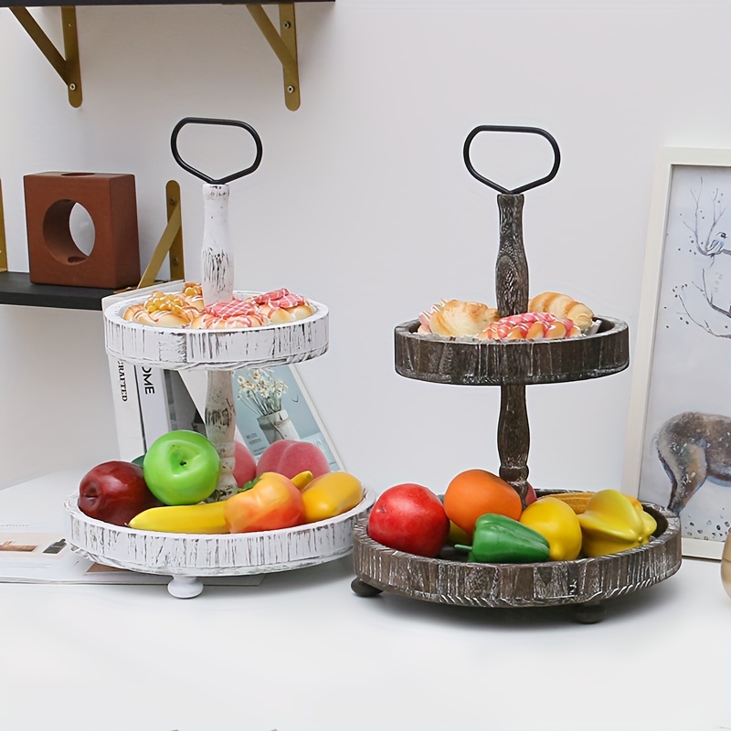 Caja de madera para verduras y frutas con 3 cajones extraíbles VEGGE