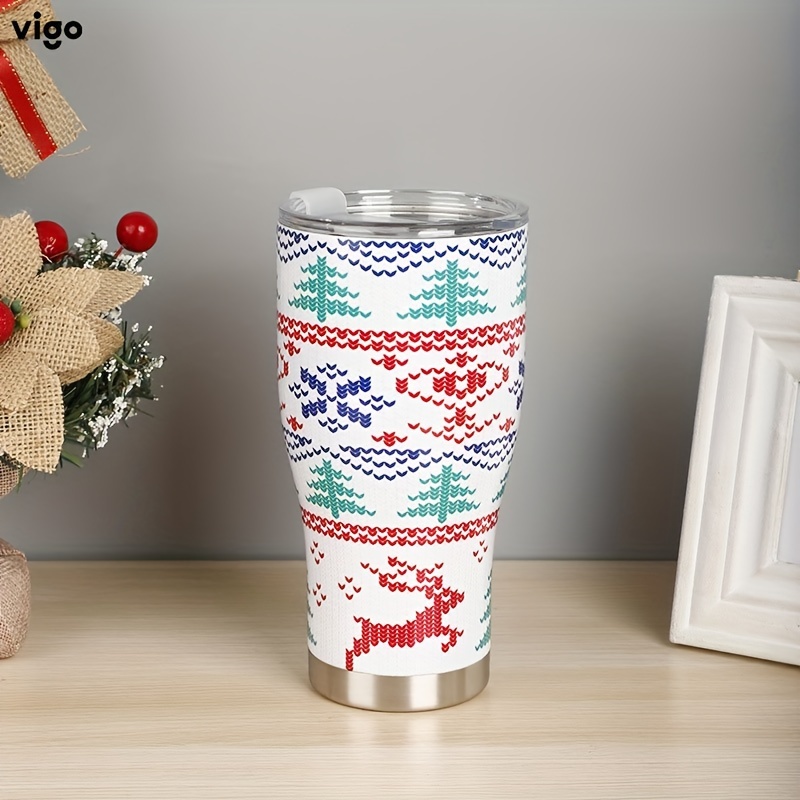 1pc, Christmas Tumbler With Micro-landscape Lid And Straw, Led Light Up  Water Bottle, Double Walled Plastic Water Cups, Summer Winter Drinkware,  Travel Accessories, Christmas Gifts, Free Shipping For New Users