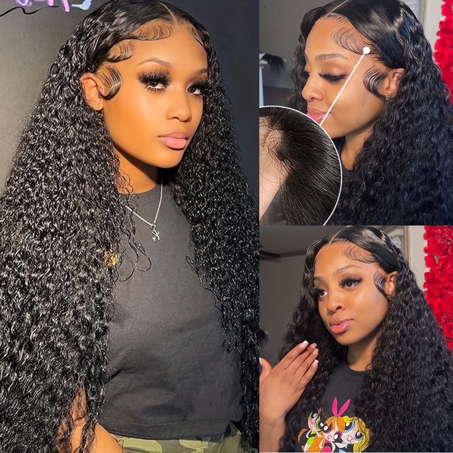  13x6 Deep Wave Lace Front Wigs Human Hair Deep Wave