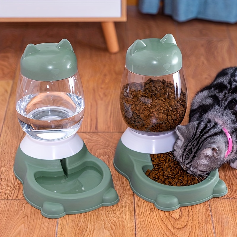 Automatic Cat Feeders Set Dog Feeder Set with Cat Food Dispenser