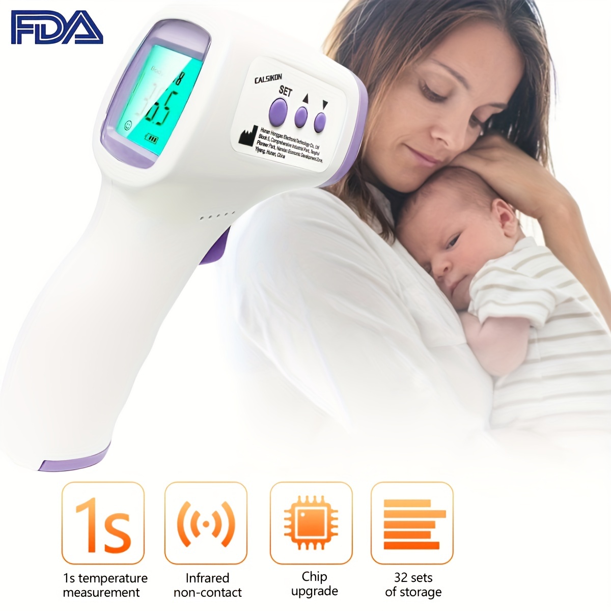 Mommed Baby Thermometer with 3 Measurement Modes(Rectal Oral