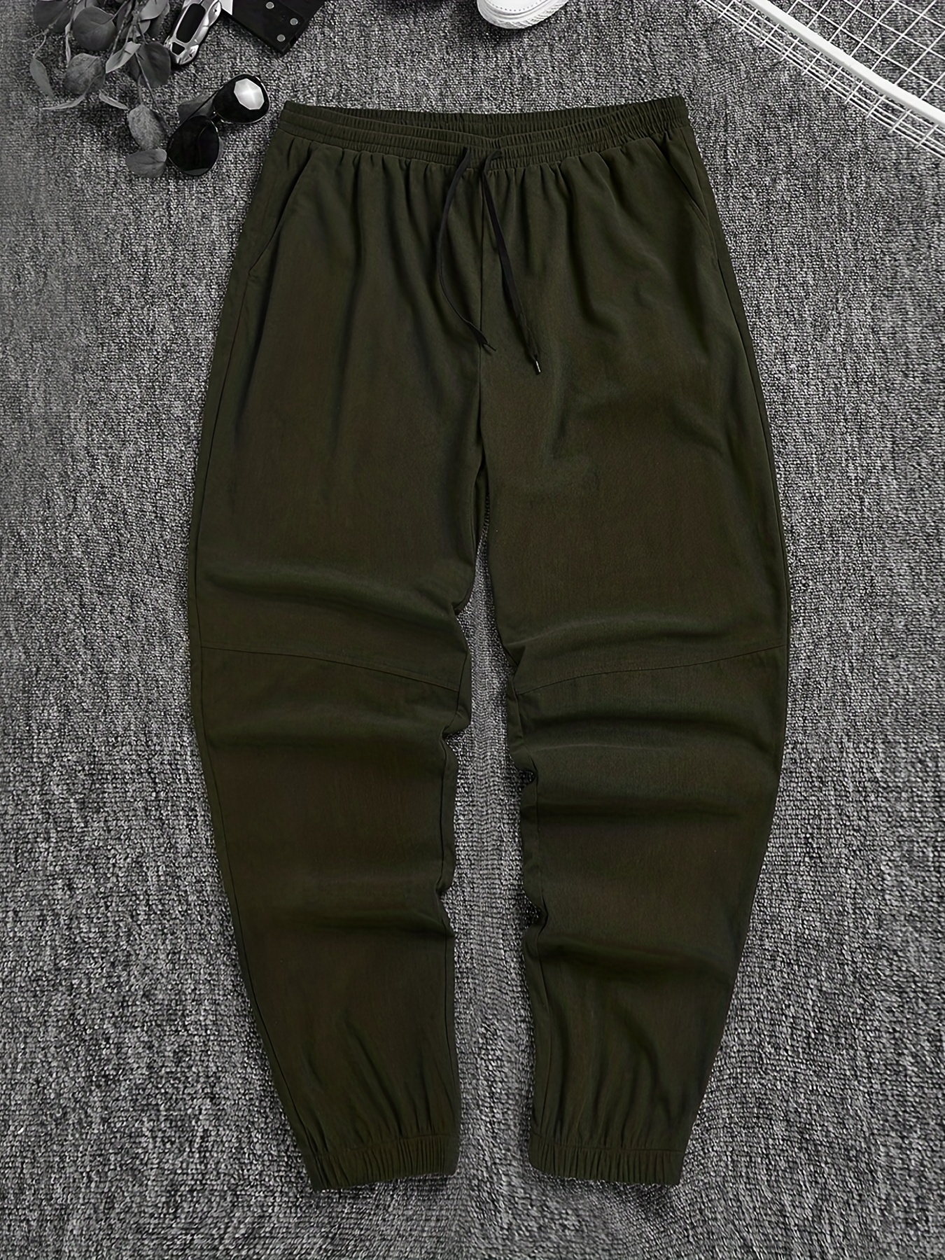 Plus Size Men's Solid Cargo Pants Fashion Casual Oversized - Temu