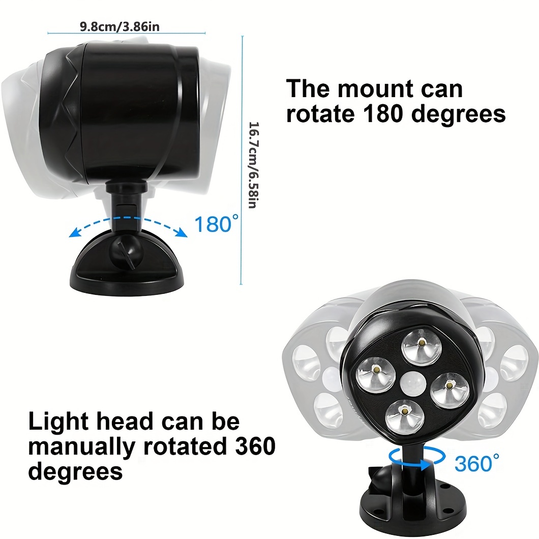 Battery Operated Security Light 4 x 3W LED - 600 lumens - 2 Pack
