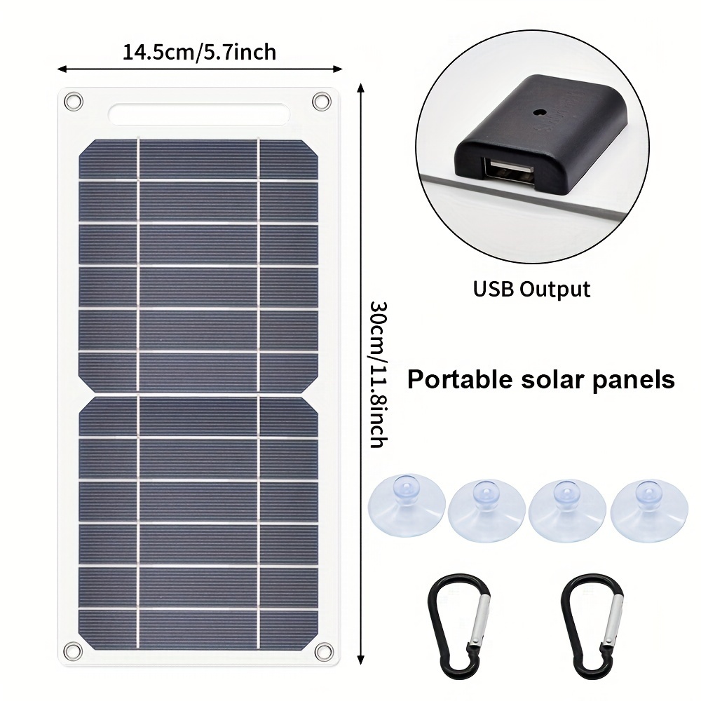 1pc Pannello Solare Portatile Pieghevole Usb Ricarica Sicura - Temu Italy