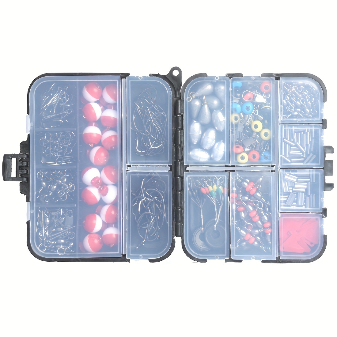 177pcs Portable Fishing Accessories Kit, Tackle Box Including Hook