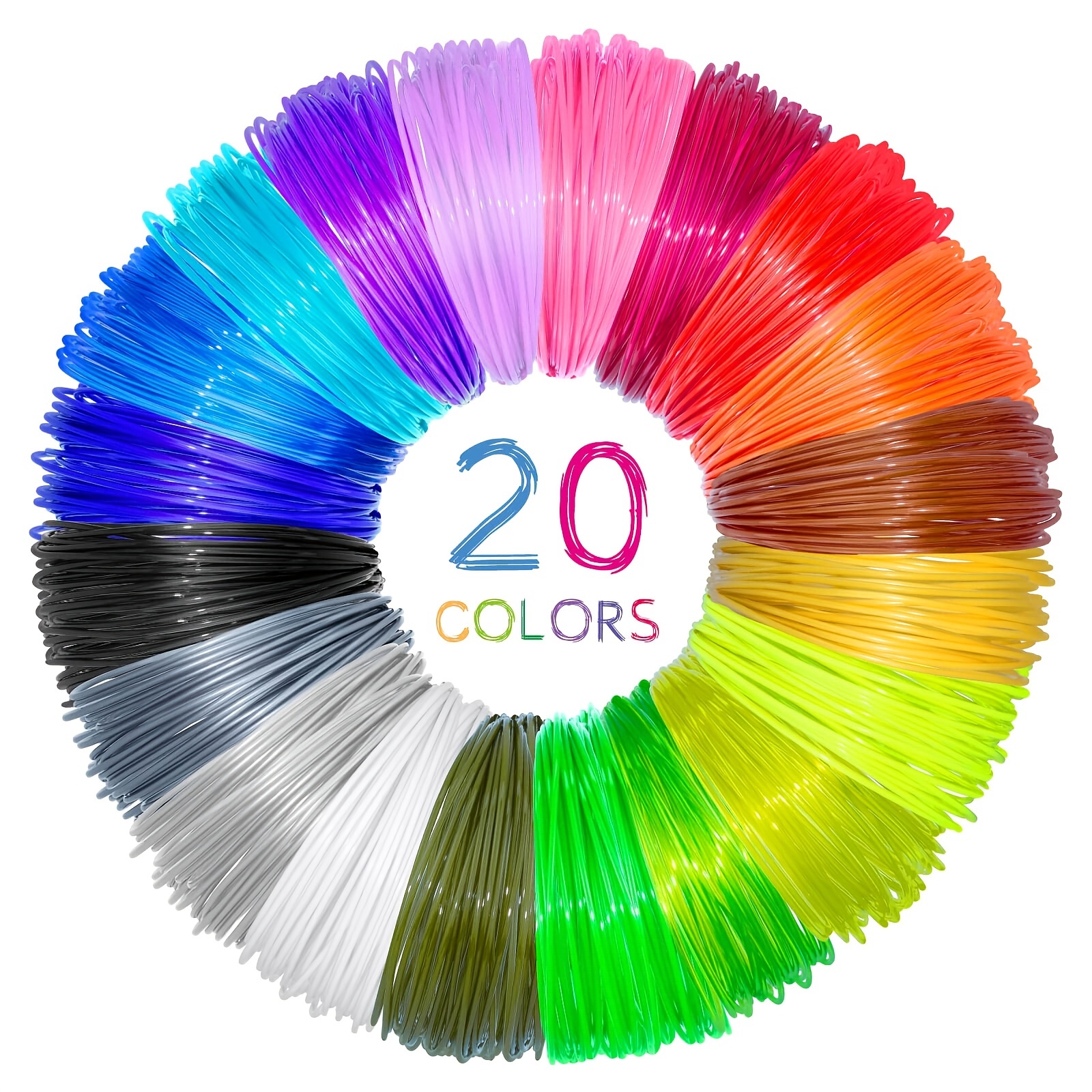 3D Printing Pen PCL Filament Refills 20 Colors, New Zealand Happy Kid  Limited