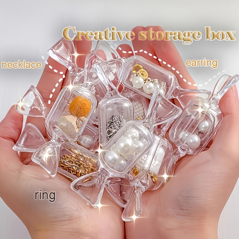 Creative Cartoon Mini Candy Jewelry Box Transparent Plastic - Temu