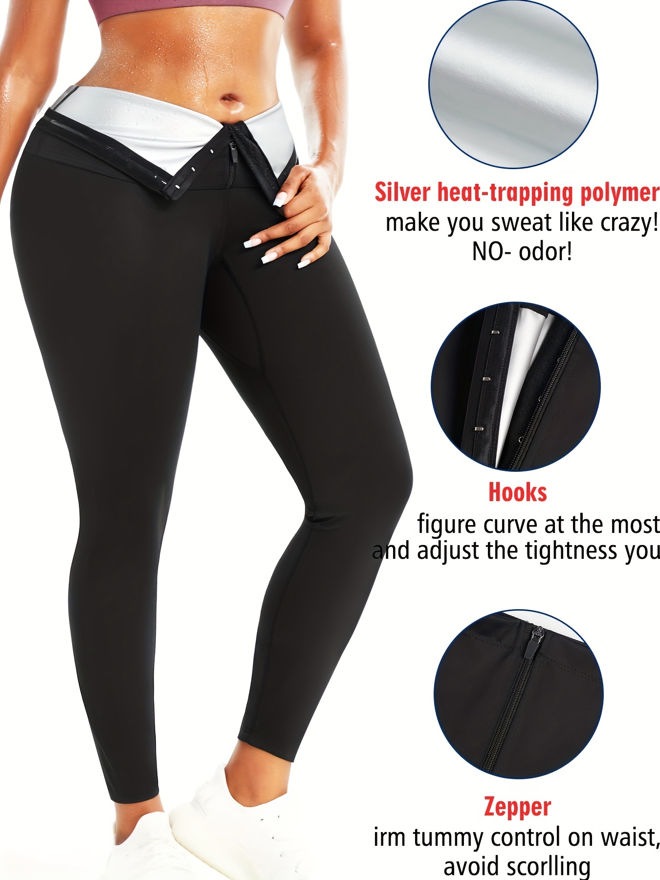 Body Shaper Sauna Suit Weight Loss Leggings Women's Waist Trainer Slimming  Pants High Waist Pants