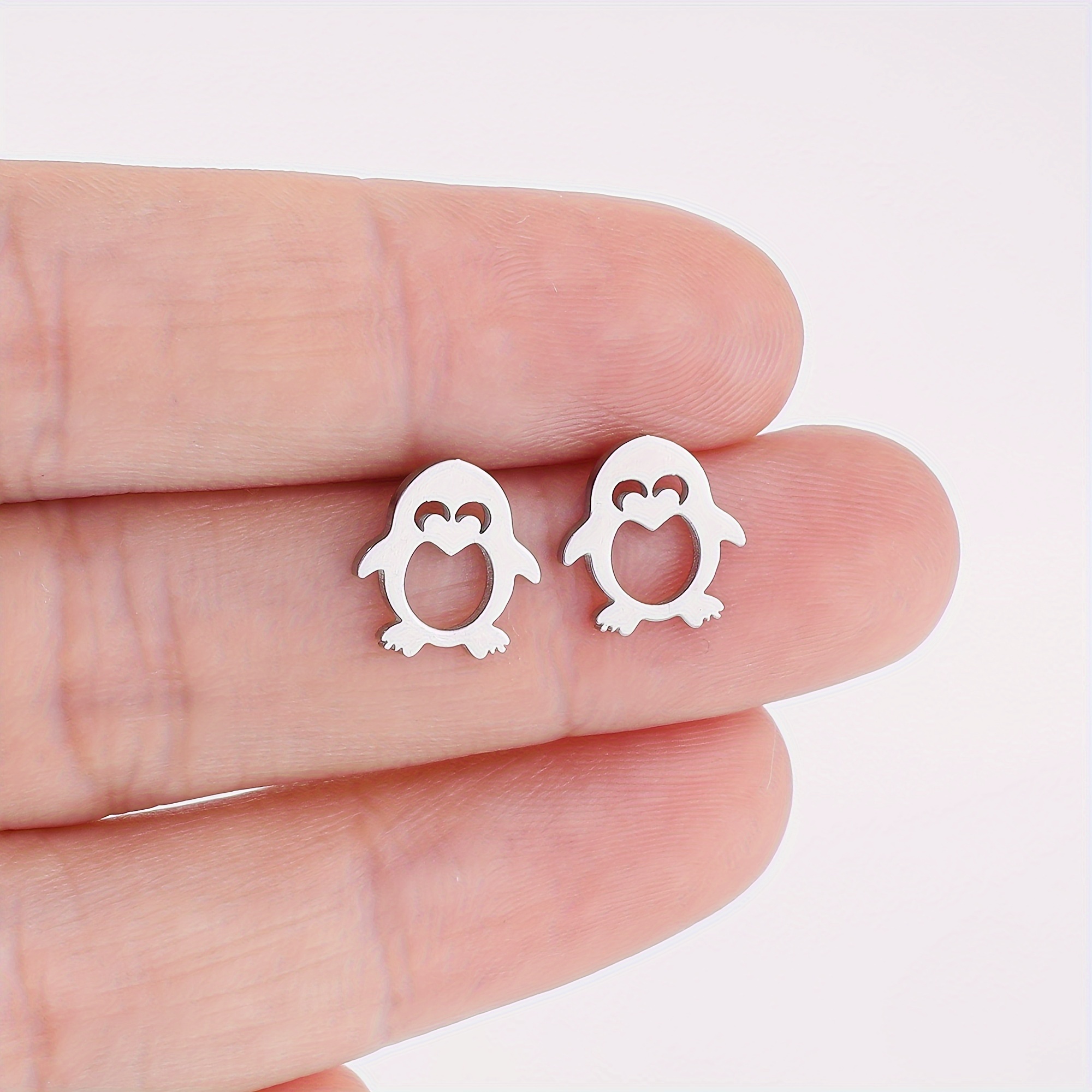 TEMU Boucles d'oreilles en acier inoxydable disponibles en couleurs