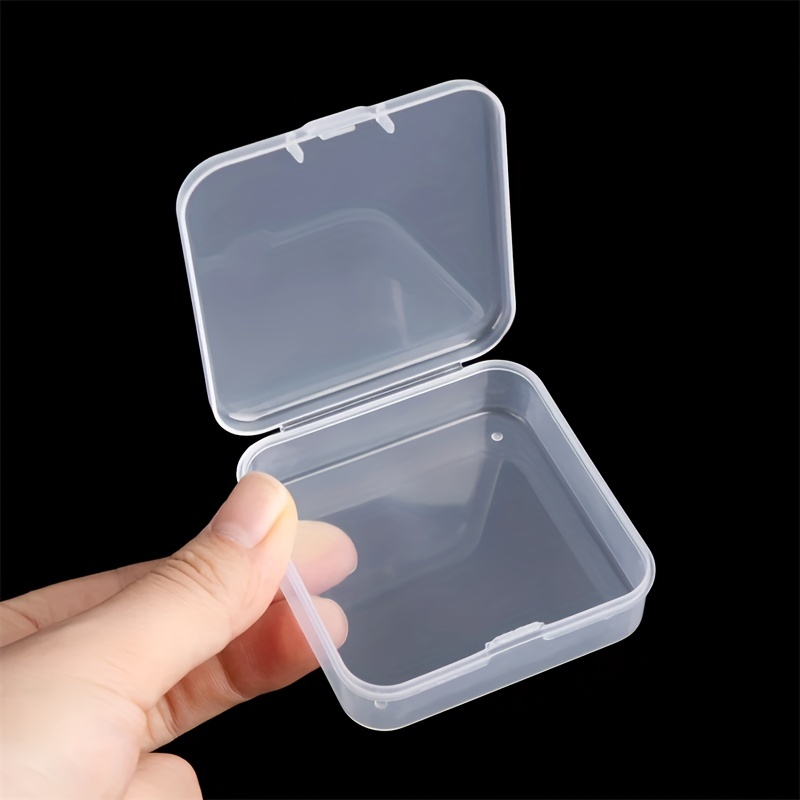 Transparent Square Small Plastic Containers Storage Box - Temu