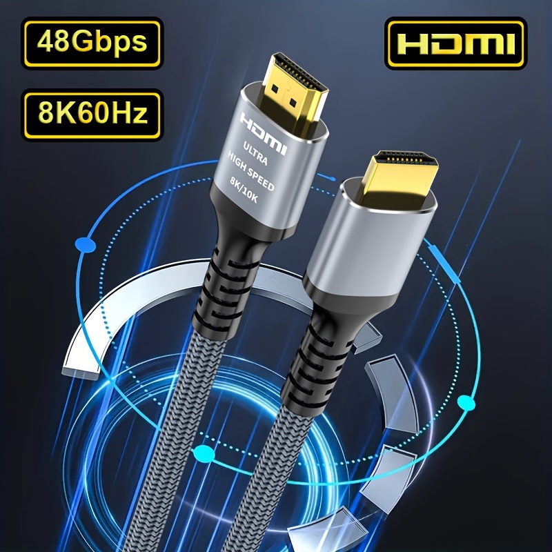 8K HDMI CABLE - HDMI 2.1 8K@60HZ, 4K@120HZ (High Speed 48Gbps)