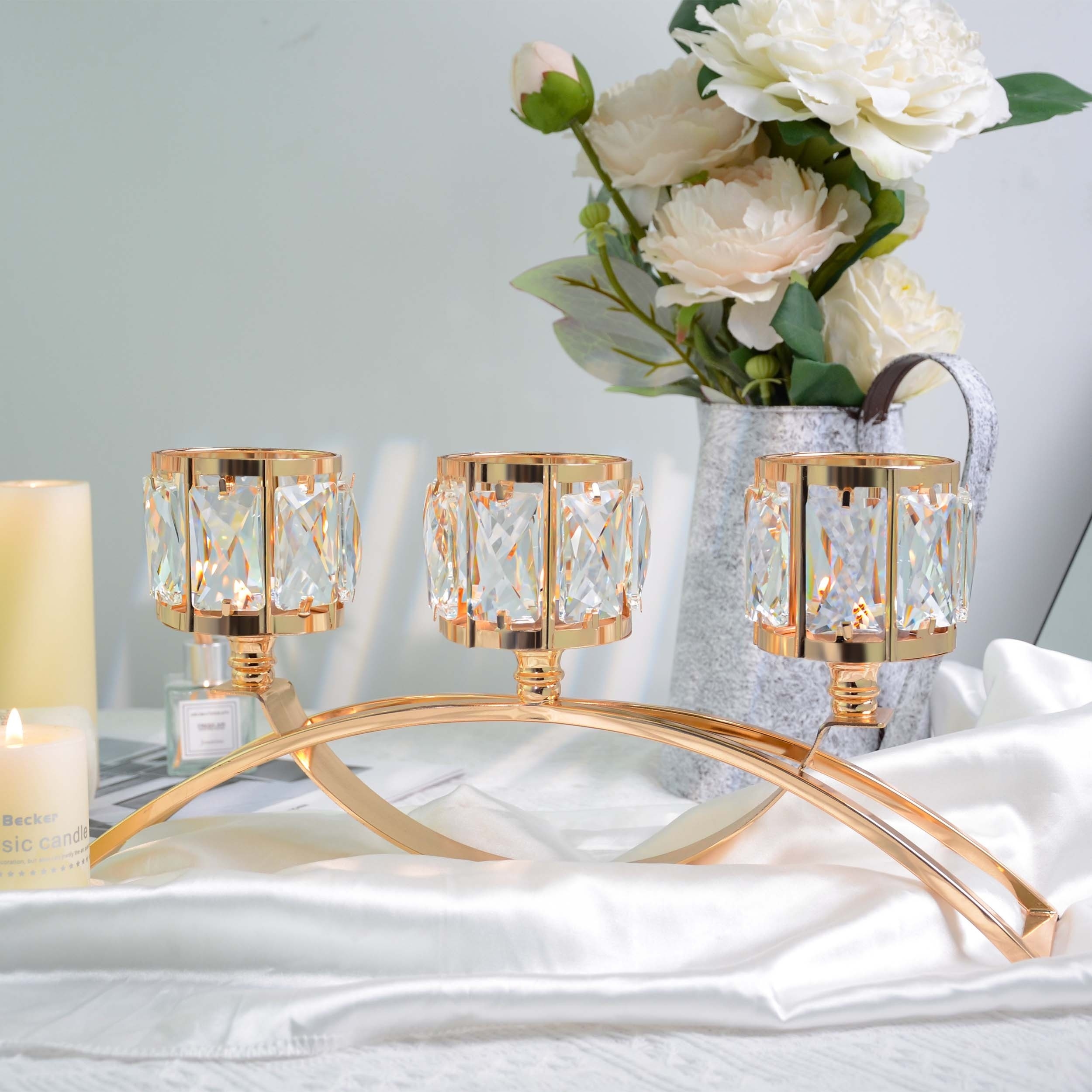 Europe crystal glass candle holders home decor candlestick wedding  centerpieces candle holder candelabra porta velas decorativas - AliExpress