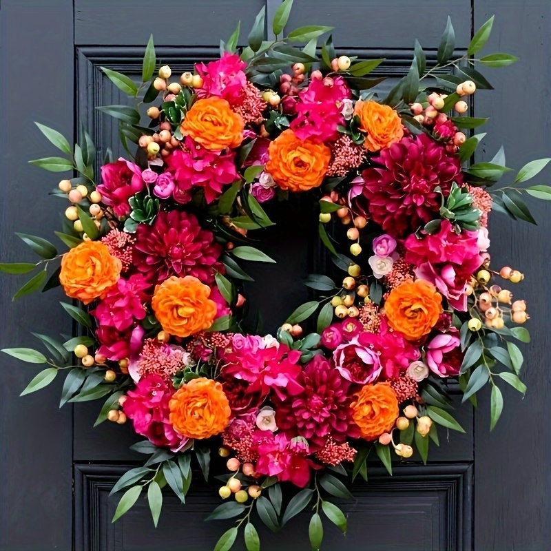 New Valentine's Day Wreath Hello Wooden Heart Wreath Spring - Temu