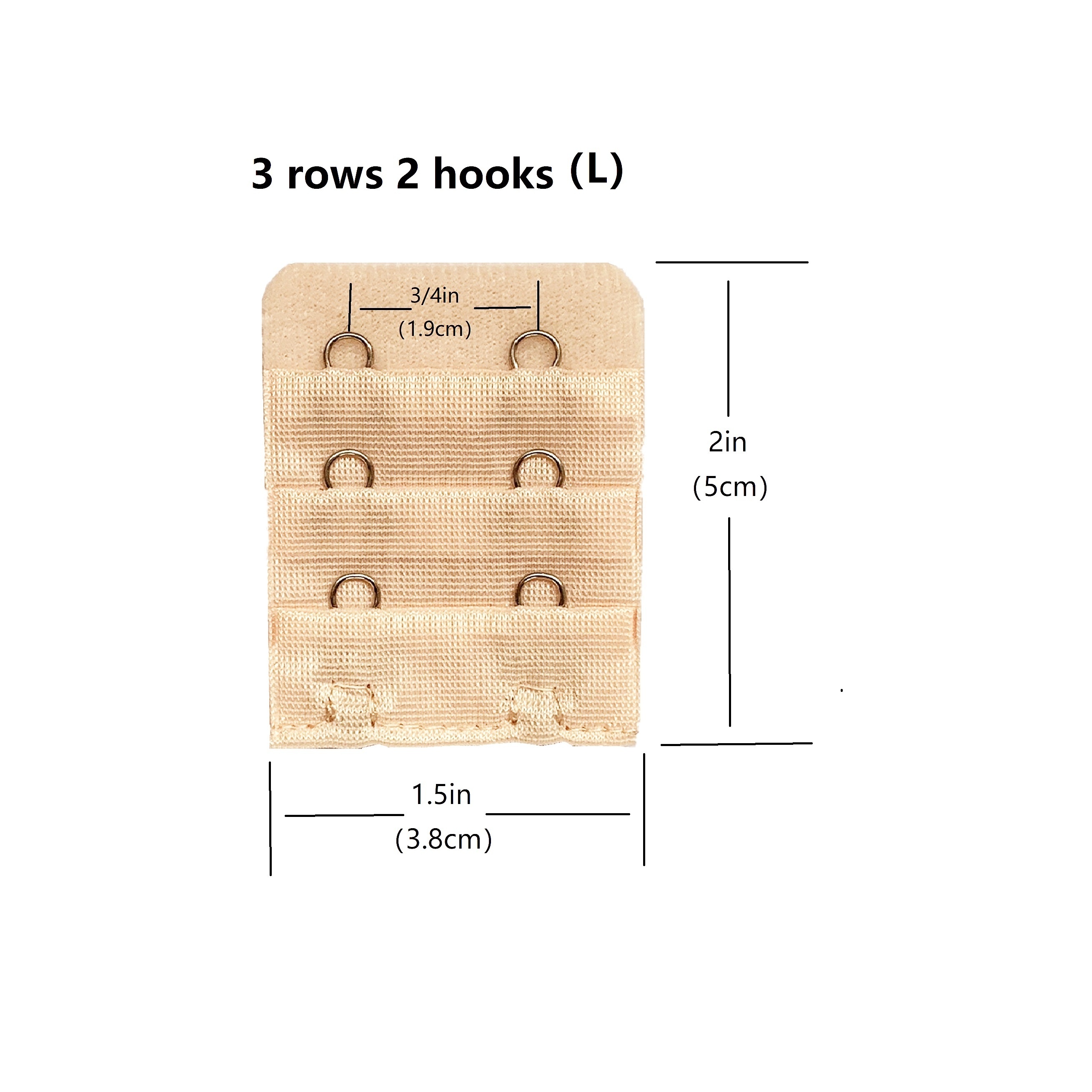 2-Hook Soft Back Bra Extenders, Set of 6