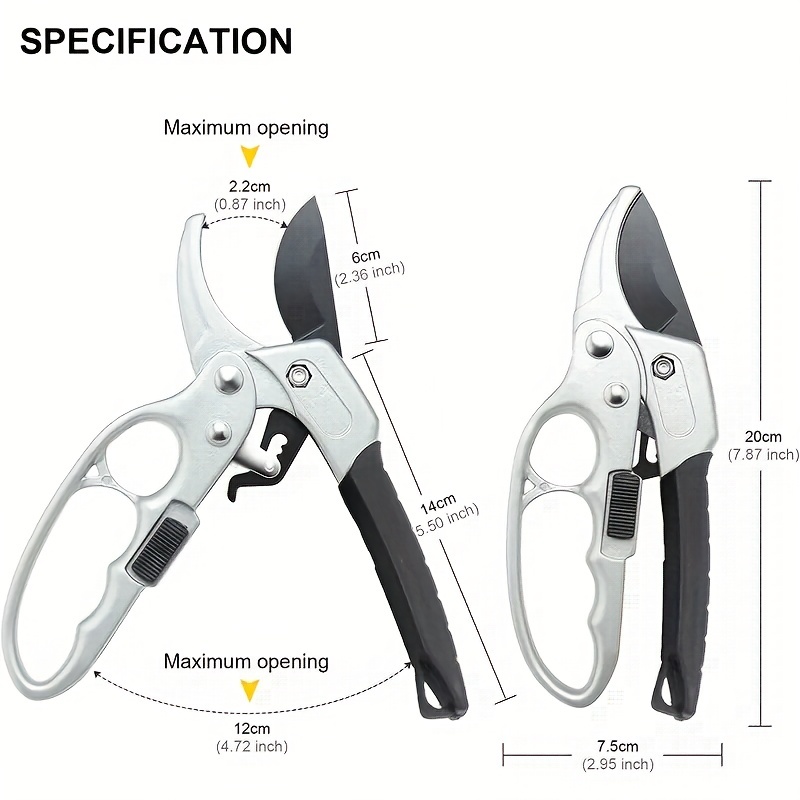 Pruning Shears For Gardening, 3 Times Easier To Work, Friendly To  Arthritis, Carpal Tunnel Syndrome And Small Hands, Comfortable, Sharp,  Durable, Sturdy Ratchet Garden Clippers - Temu