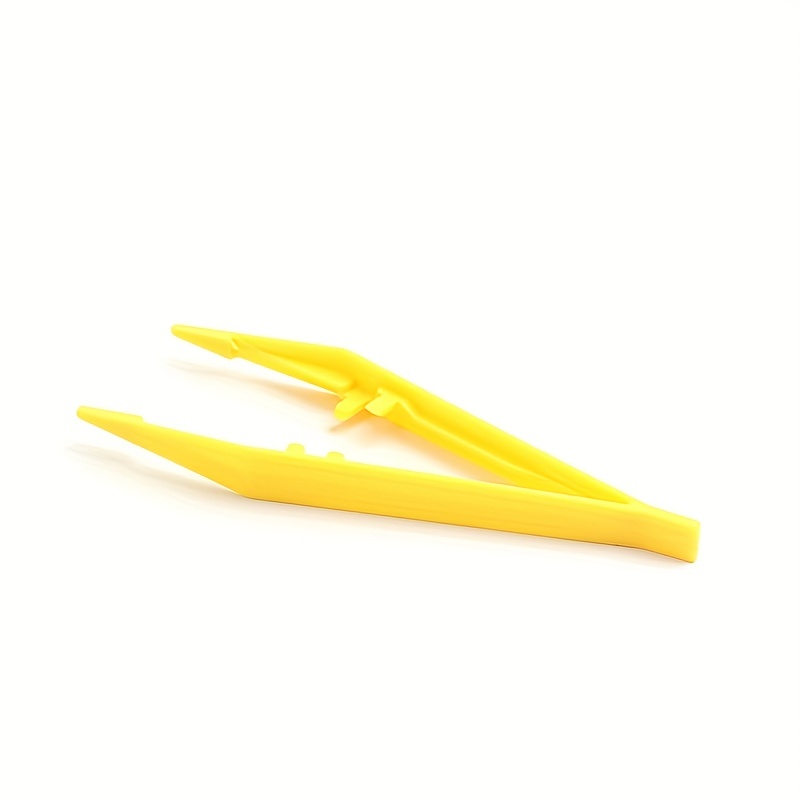 Plastic Bead Tweezers - 20-Pack Craft Tweezers 4.3-Inch White Plastic  Forceps for Fuse Bead Kids DIY