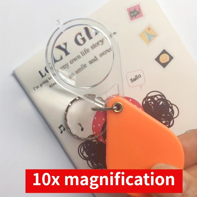 Portable Folding Magnifying Glass Key Chain