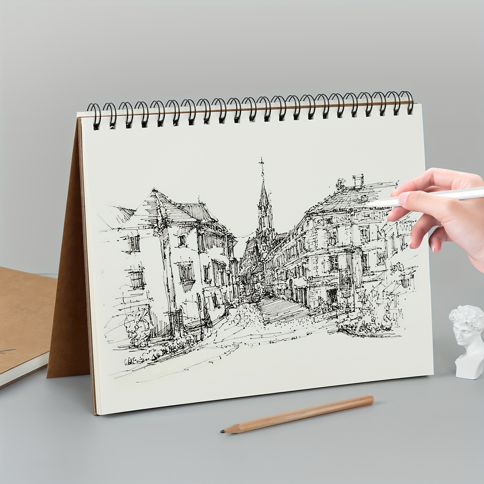1pc A4 Sketch Book 22.86 X 30.48cm, Mixed Media Sketchbook With Tearable  Thread, 75 Sheets White Thick & Smooth Acid Free Drawing Paper, Sketch Pad