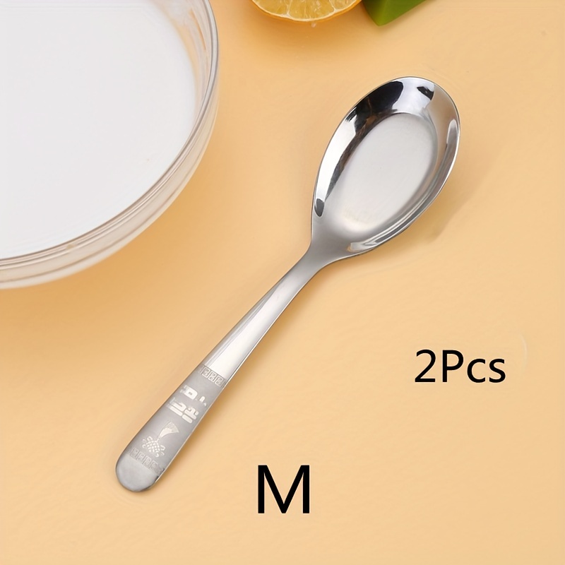 304 Stainless Steel Thickened Soup Spoon Flat Bottom Large