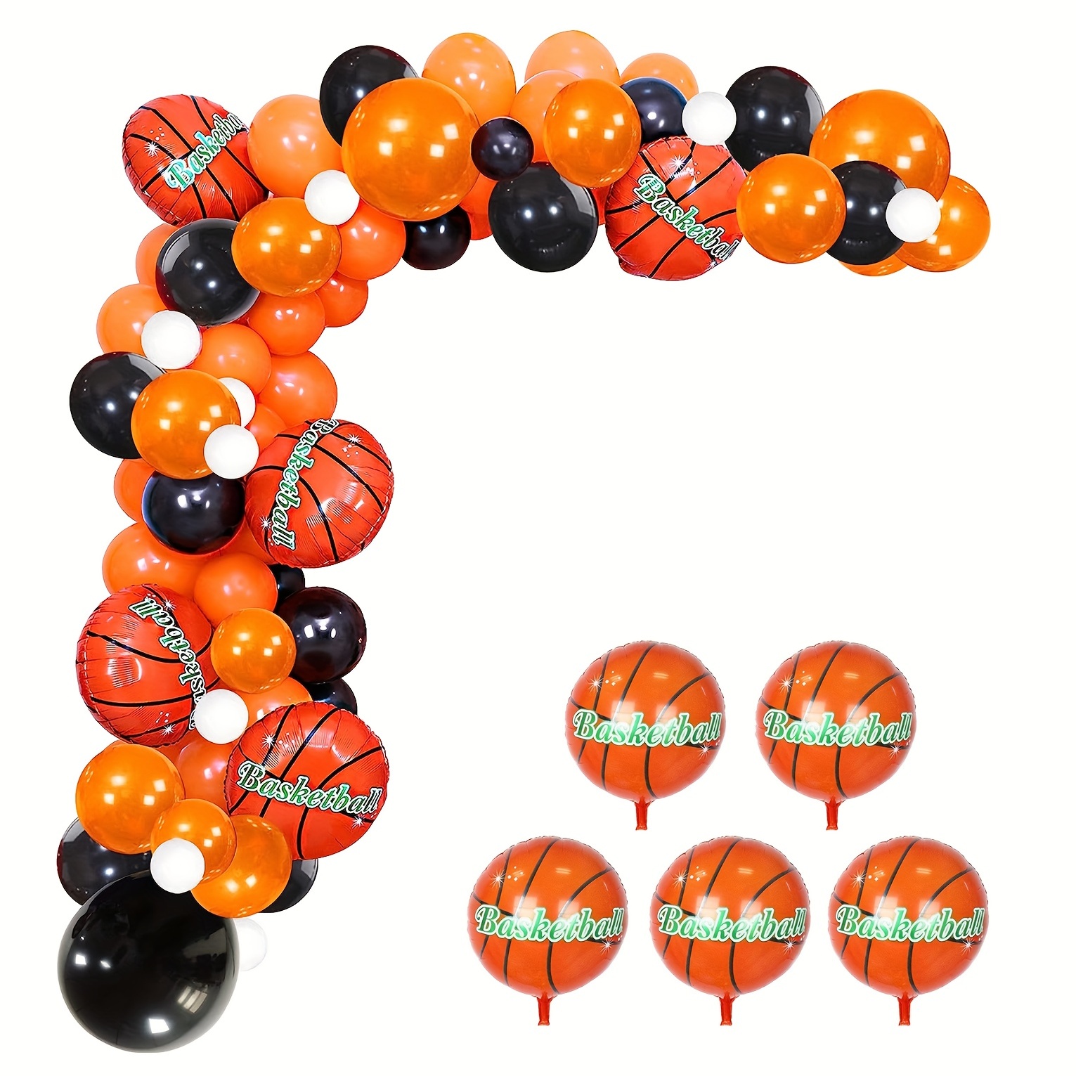 Basketball Baby Shower Decorations for Boy Its a Boy Basketball Backdrop  Baby Shower Garland Kit Blue Orange Basketball Baby Shower Backdrop for