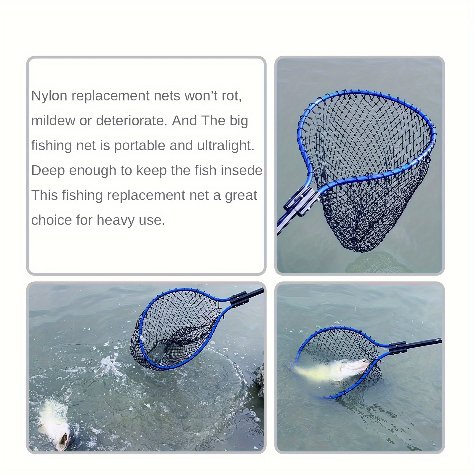 Dovesun Foldable 6 Sizes Fishing Net Fishing Net Replacement - Temu United  Kingdom