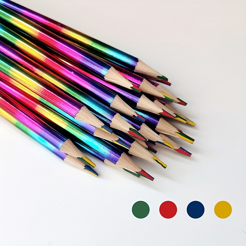 1pcs 4/7/8/12 Colors Gradient Rainbow Pencils Jumbo-Colored Pencils  Multicolored Pencils For Art Drawing Coloring Sketching - AliExpress