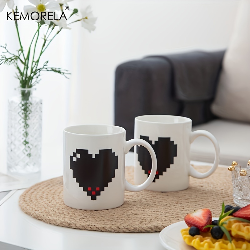  Kiss Cat - Taza de café hecha a mano para parejas, divertido  juego de tazas de cerámica para novia y novio, regalo a juego para  compromiso, boda y parejas casadas, aniversario