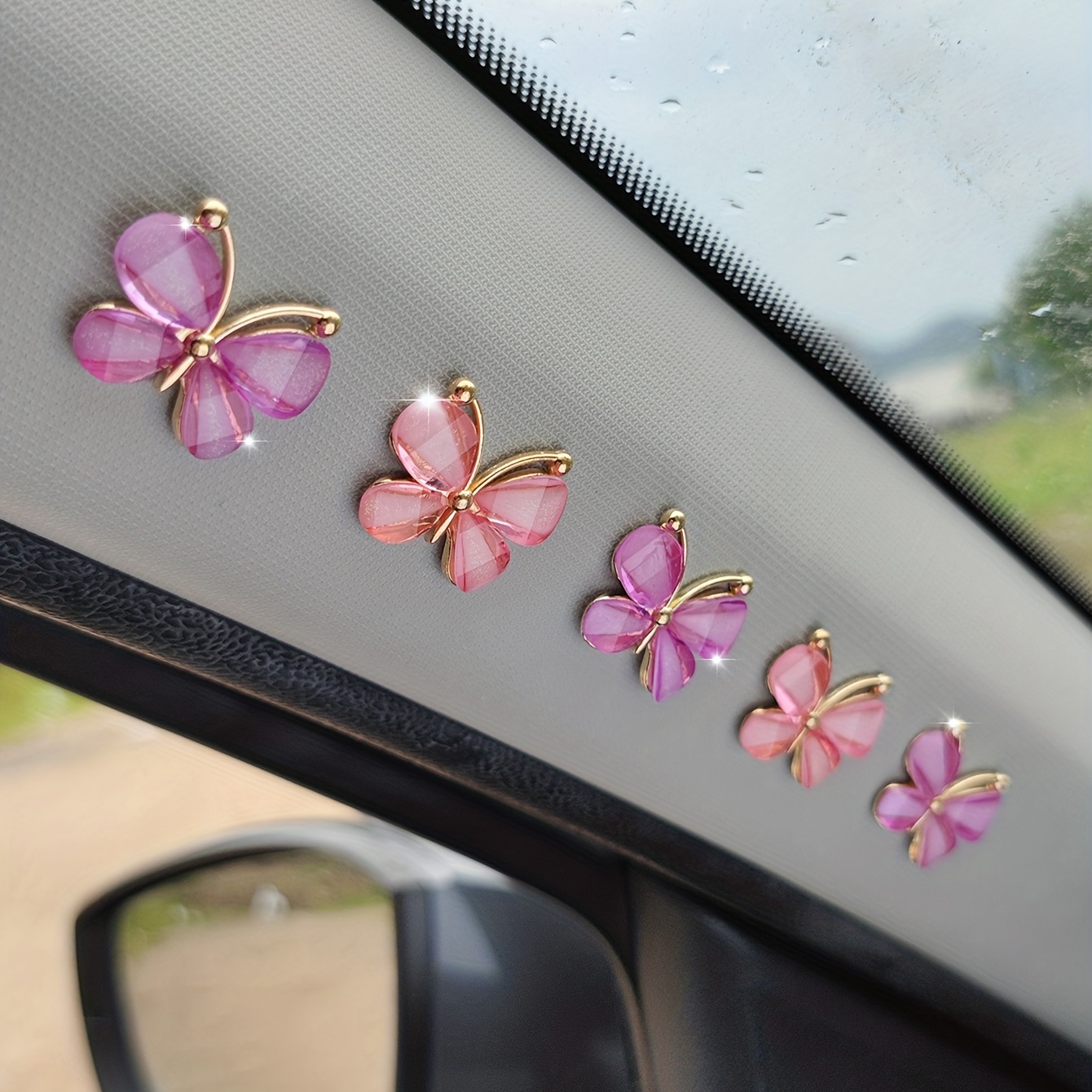 Pegatinas de vinilo de mariposas para decoración de coche, calcomanías  Rosas y rosas para ventana de coche, portátil, taza, 5 piezas - AliExpress