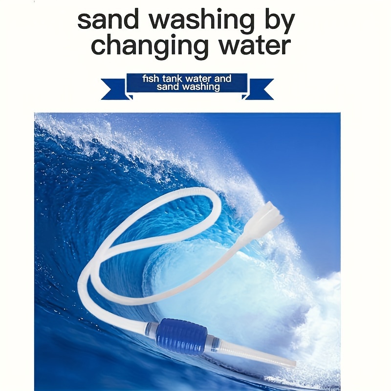 Pompa manuale pulizia acquario filtro aspira rifiuti sicuro sifone