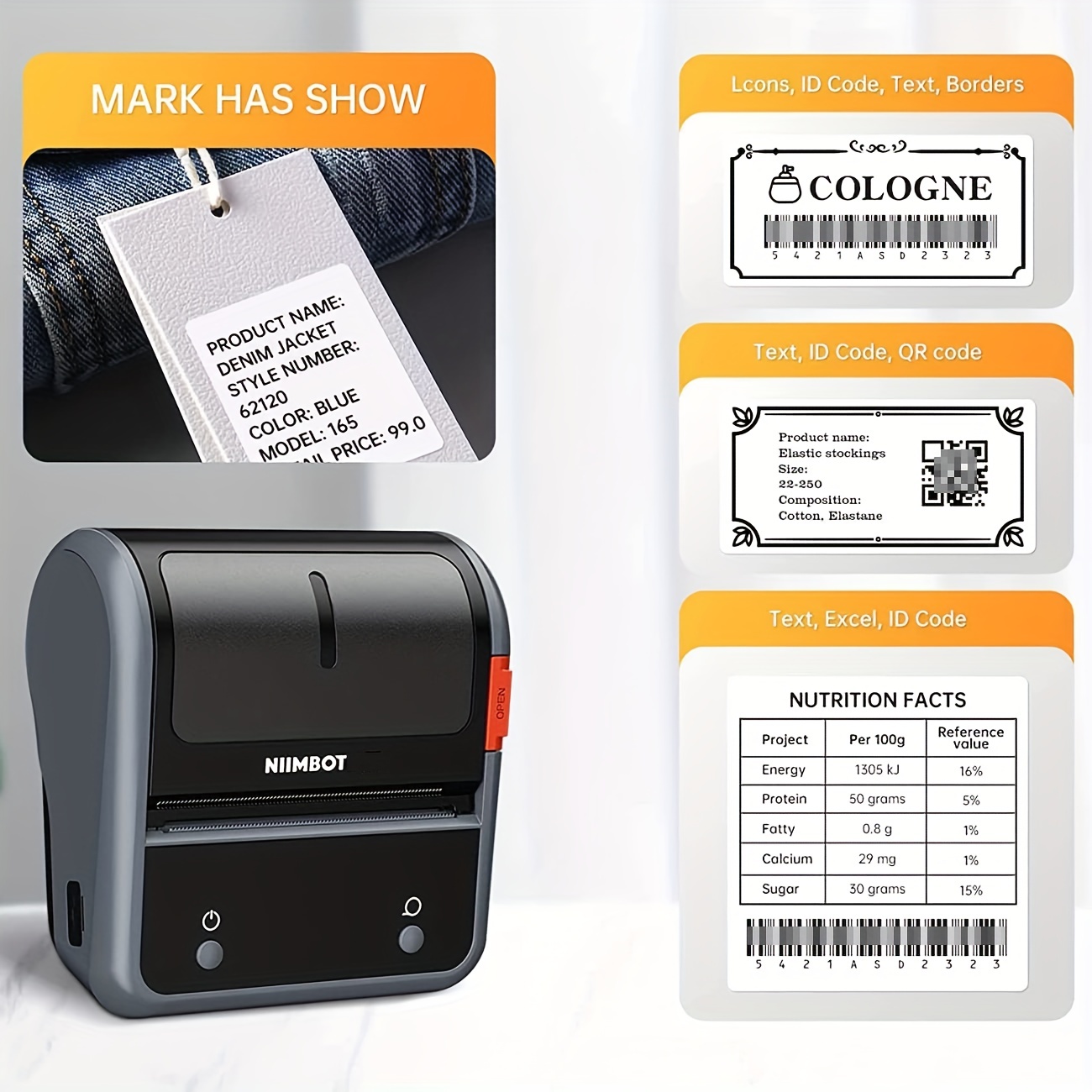 Niimbot-Imprimante d'étiquettes multifonctionnelle portable