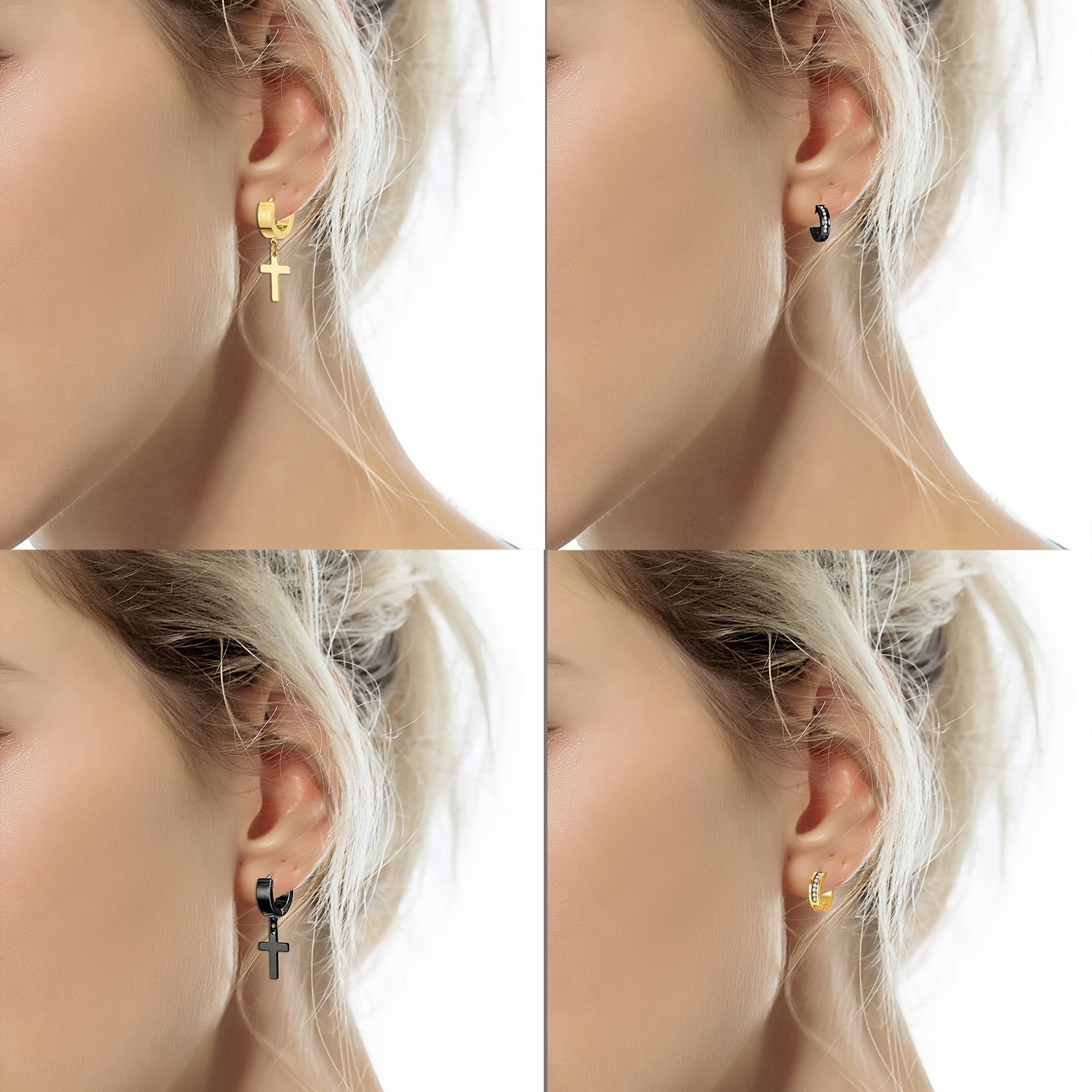  Dainty 6 Pairs Earrings Sets for Multiple Piercing