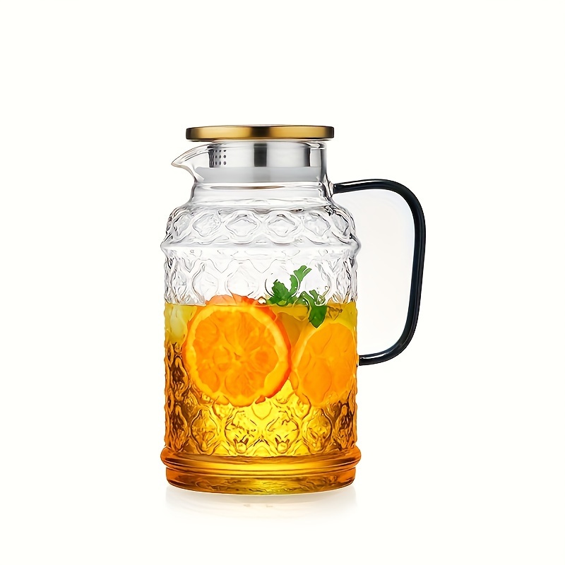 Heavy Duty Borosilicate Glass Pitcher With Lid Chinese - Temu