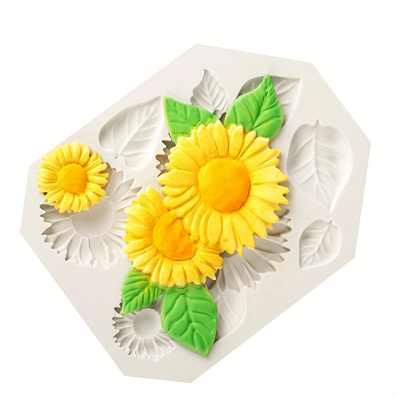 Flower Silicone Molds Fondant Silicone Molds Sunflower - Temu