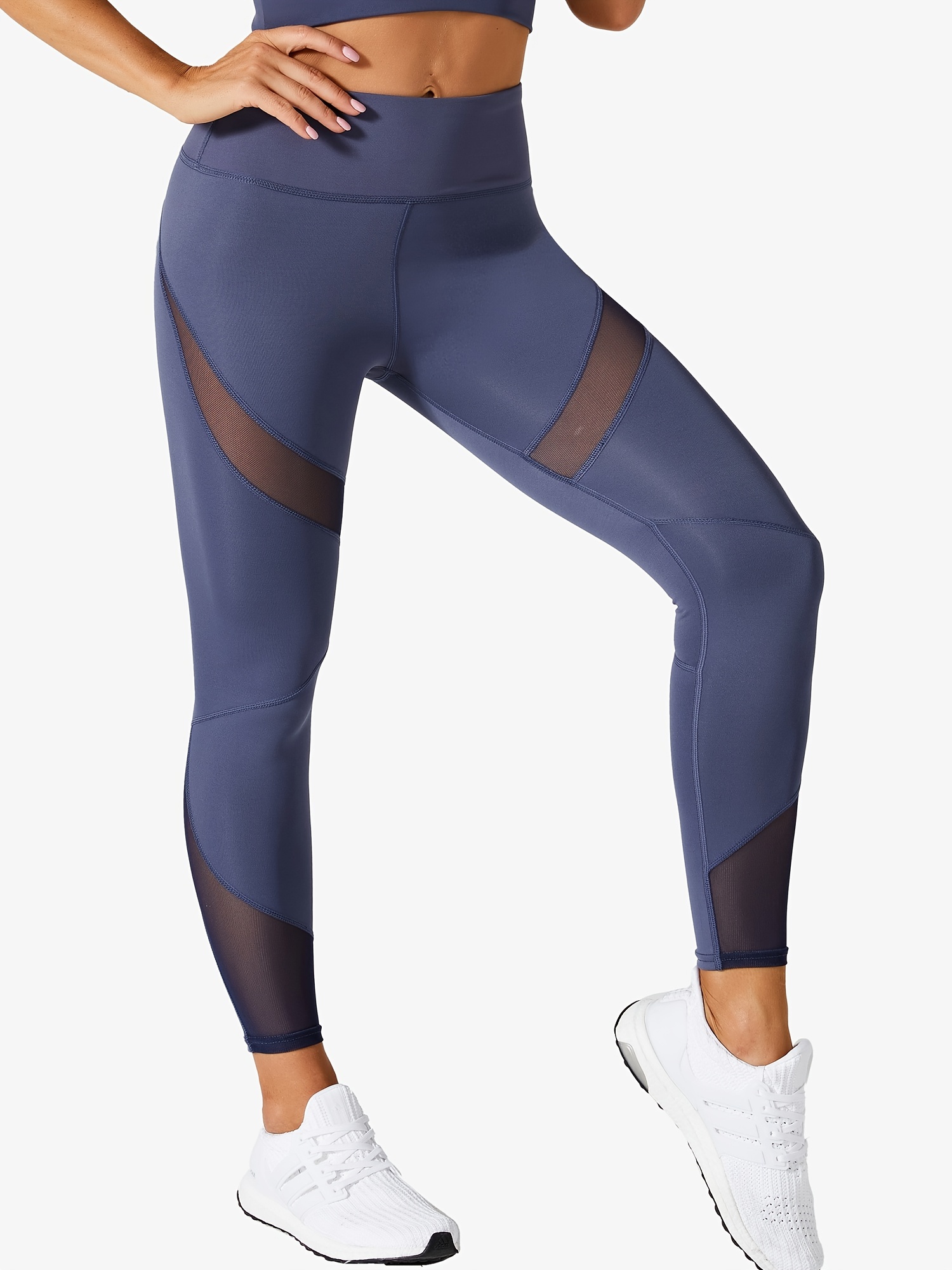 Mujeres Niñas Pantalones de Yoga de Compresión ejercicio Fitness Leggings  de Levantamiento de Glúteos con Recortador de cinturo para Controlar La XL