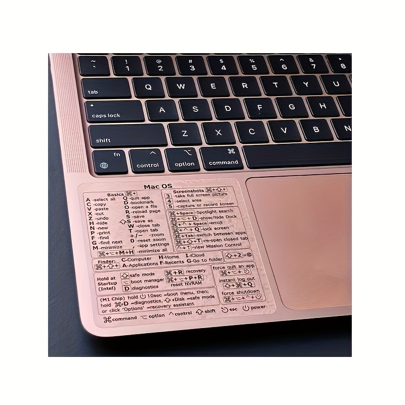 Pegatinas para teclado MAC ESPAÑOL SOBRE FONDO NEGRO