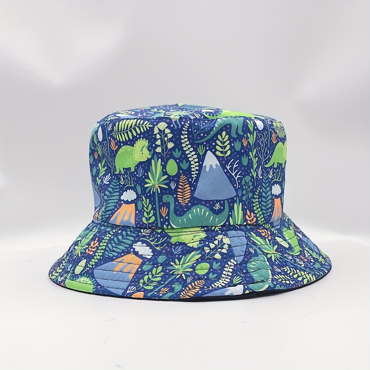 Dinosaur Print Bucket Hat Reversible Fisherman Cap