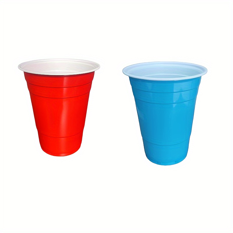 400 Pack Disposable Plastic Cup Party Cup Solo Cup Set 10 Oz/300 ml for  Bathroom Drinks Soda Birthday Party Picnic 4 Colors Red Blue Purple Yellow