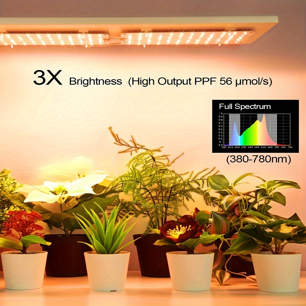 Led Grow Light For Indoor Plants Power Consumption Luminous - Temu