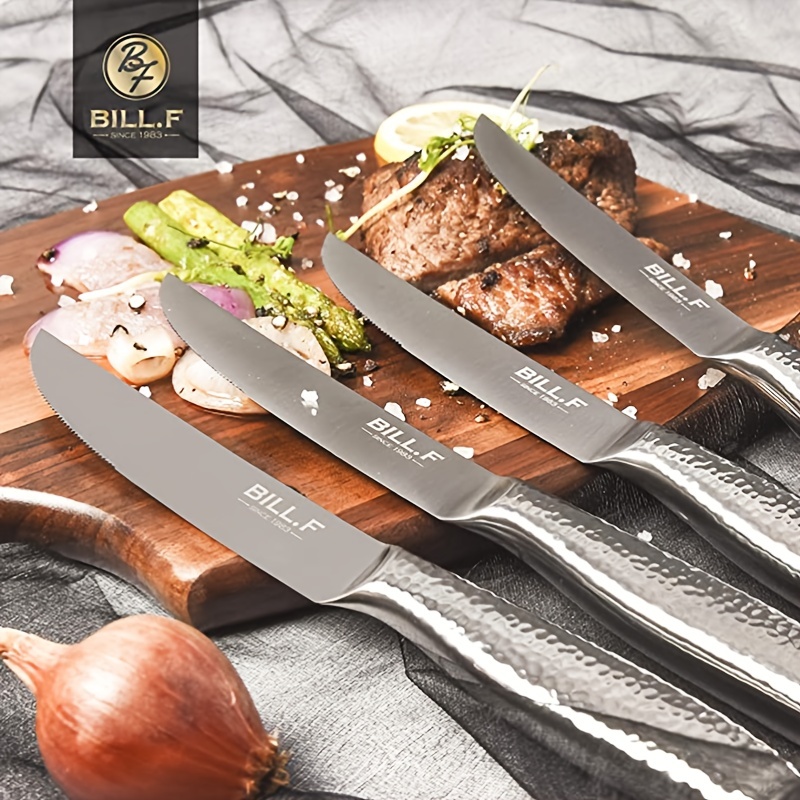 Serrated Steak Knives, Premium Stainless Steel Steak Knife Set, Super Sharp  Serrated Steak Knife With Gift Box - Temu