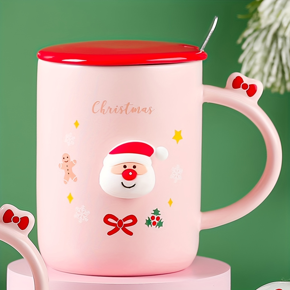 Shaped Mug - Santa Pink