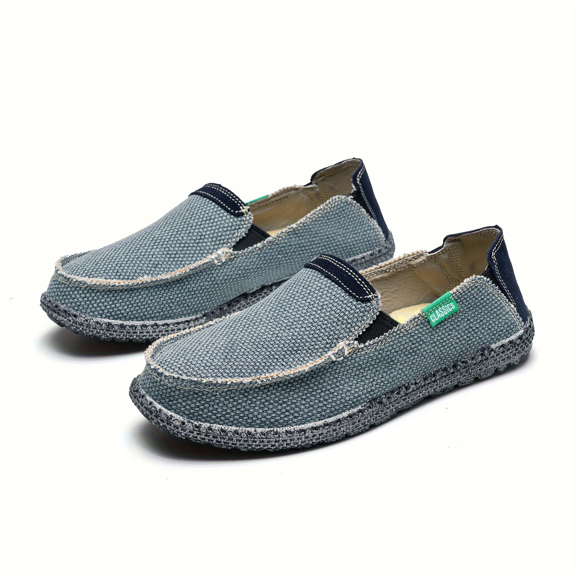 Mens Denim Casual Slip On Loafers Flat Shoes - Men's Shoes - Temu