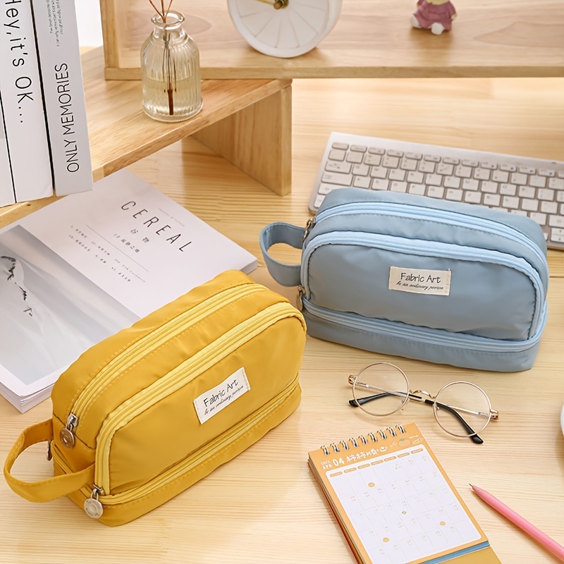 Big Capacity Pencil Case,Large Storage Pencil Pouch Pen Case Bag with  Zipper,Cute Pencil Case for School College Student Office Supplies Girls  Teen