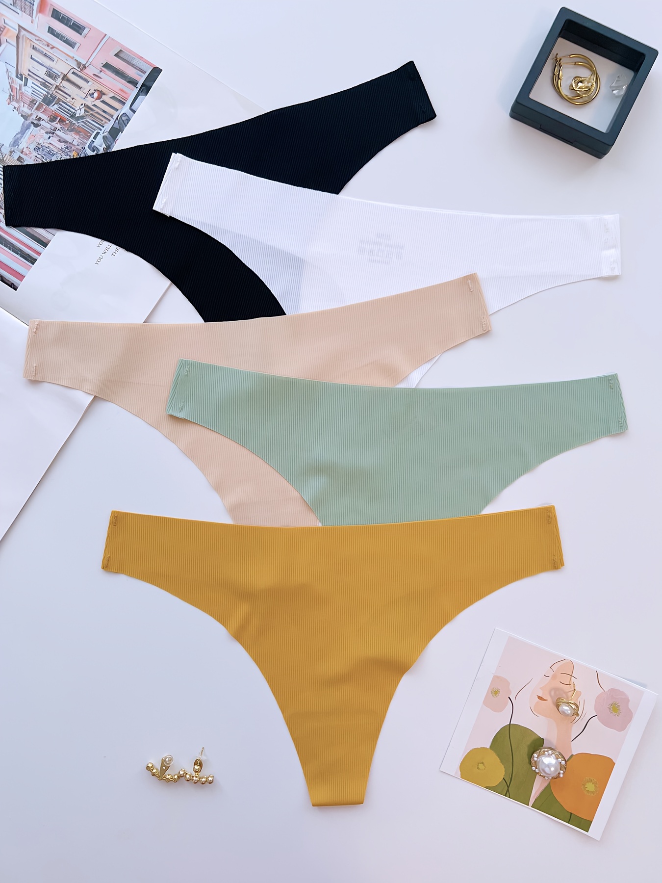 Simple Solid Bikini Panties Comfortable Breathable High - Temu Canada