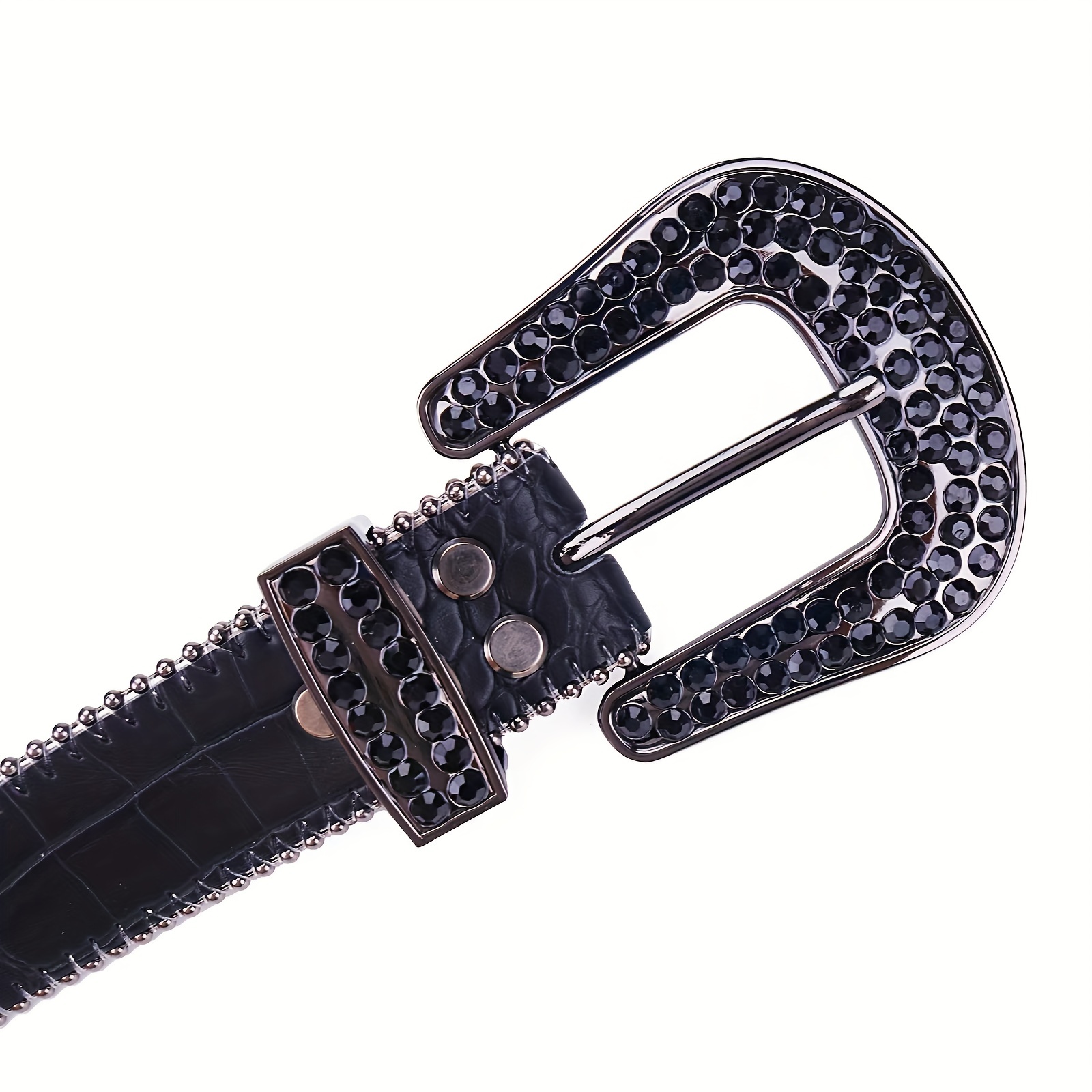 Men's Rhinestone Leather Belt, Fashion Western Cowboy Cowboy Blink Nail  Design Leather Leather Belt Inlaid Artificial Diamond Leather Belt For  Jeans - Temu Latvia