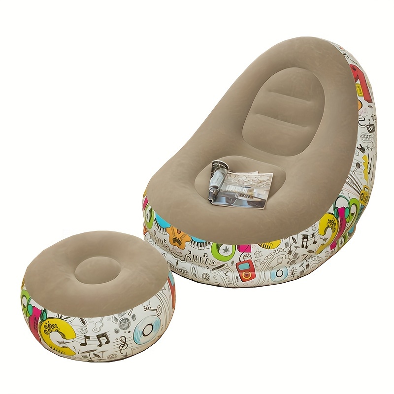 Blooming Flowers - Sofá hinchable, colchón hinchable suave con  capa, silla de relajación portátil para siesta, sofá inflable plegable para  el almuerzo (color: A) : Hogar y Cocina