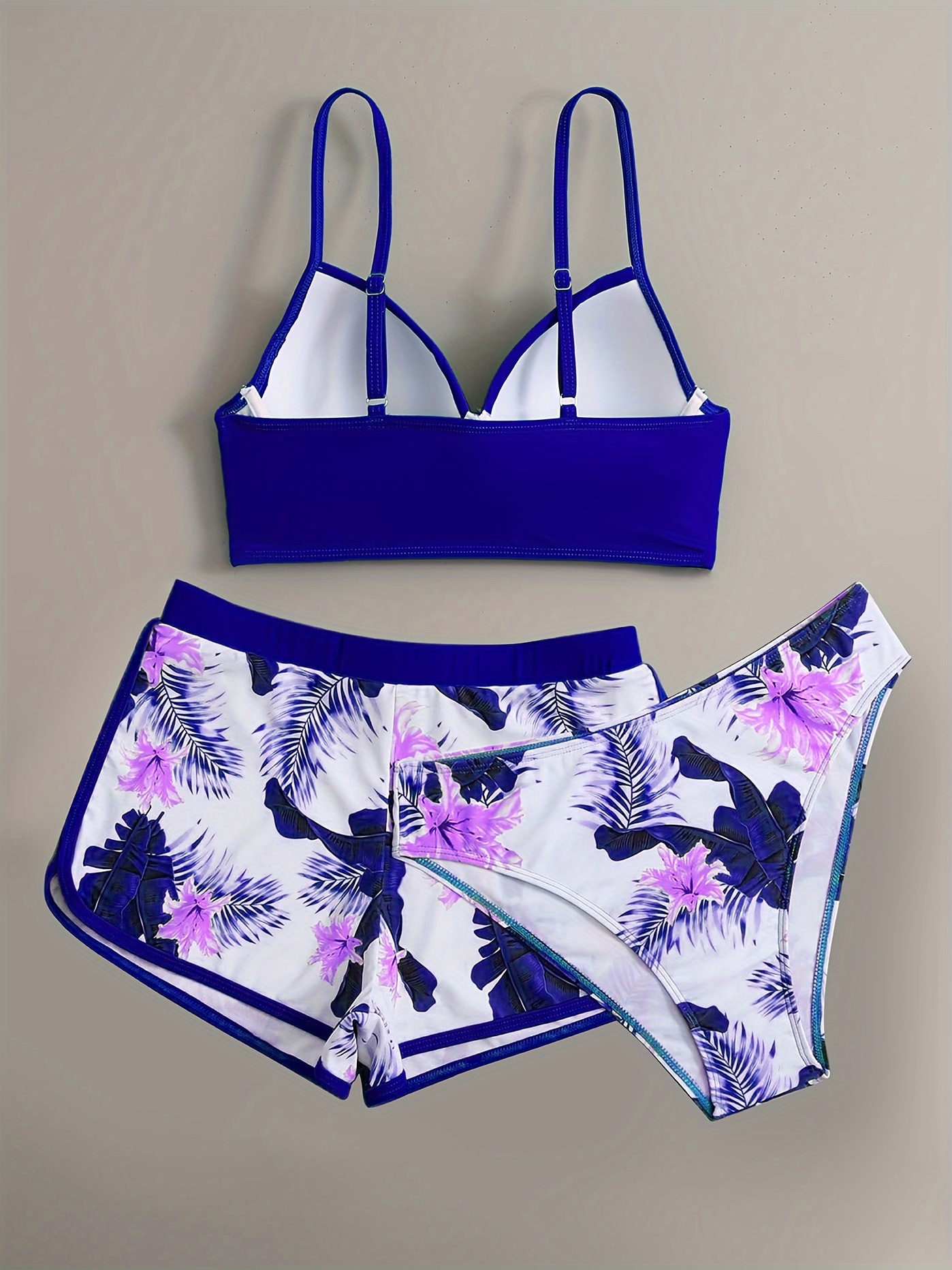 Bikini Ropa De Playa Push Up Estampado Floral Conjuntos De Mujeres Dos  Piezas Trajes De Baño
