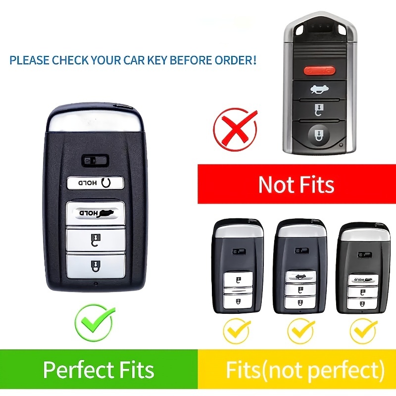 Portachiavi in pelle chiave a distanza 4 pulsanti Tpu custodia per chiave  auto per Honda Acura RLX MDX CDX TLX-L NSX RDX supporto accessori senza