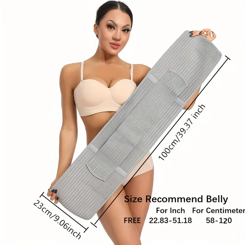 adjustable breathable body shaping strengthened cinch belt perfect for workout yoga waistband postpartum belly belt details 2