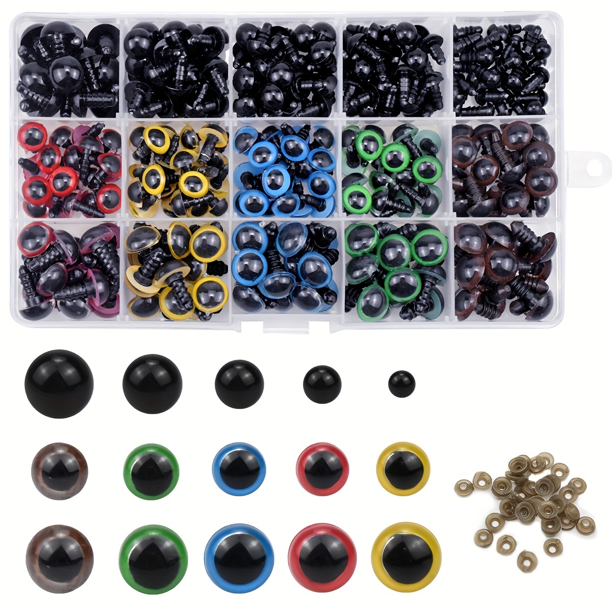 Black Plastic Safety Eyes With Washers Crafts Safety Eyes - Temu United  Arab Emirates