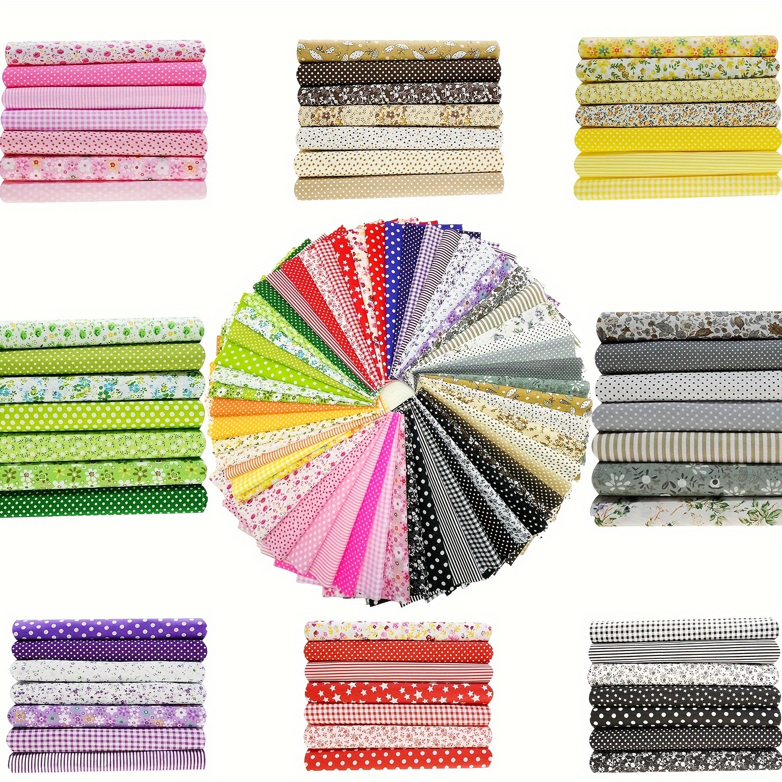Craft Fabric Bundle Squares Diy Sewing Quarters Bundle - Temu